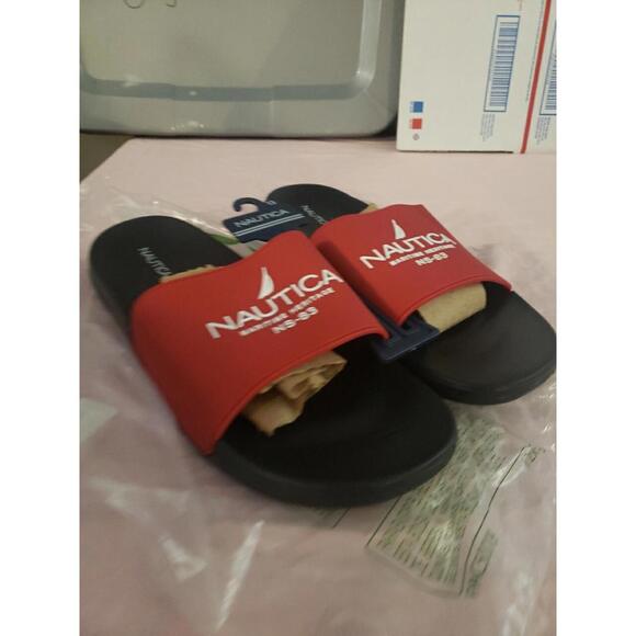 Nautica Men's Size 13 Athletic PORTER Slide Comfort Sandal Shower Slippers #00r - Picture 2 of 16